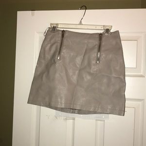 Leather mini skirt